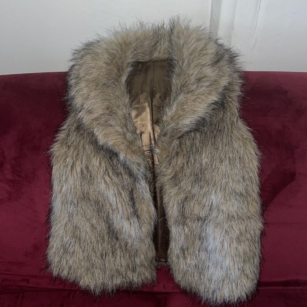 Faux fur vest